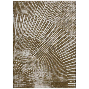 Homeroots 3' Abstract Washable Indoor Outdoor Area Rug – Stylish, Durable, And Stain-resistant For Any Space Chocolate Polyester 561960