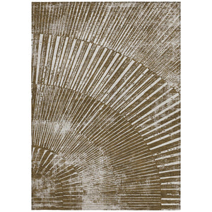 Homeroots 3' Abstract Washable Indoor Outdoor Area Rug – Stylish, Durable, And Stain-resistant For Any Space Chocolate Polyester 561960