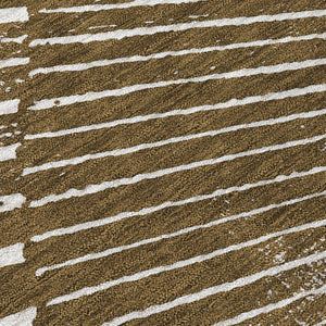 Homeroots 3' Abstract Washable Indoor Outdoor Area Rug – Stylish, Durable, And Stain-resistant For Any Space Chocolate Polyester 561961