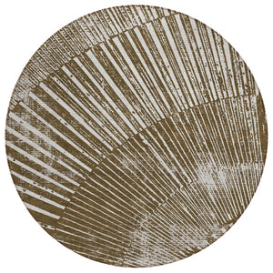 HomeRoots 5' Stylish Abstract Indoor Outdoor Area Rug - Durable, Washable, Stain-Resistant, UV-Protected Design Chocolate 561962