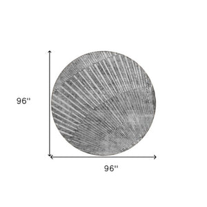 Homeroots 3' Abstract Washable Indoor Outdoor Area Rug – Stylish, Durable, And Stain-resistant For Any Space Gray Polyester 561971