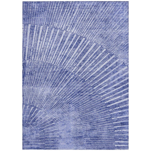 Homeroots 3' Abstract Washable Indoor Outdoor Area Rug – Stylish, Durable, And Stain-resistant For Any Space Navy Polyester 561978