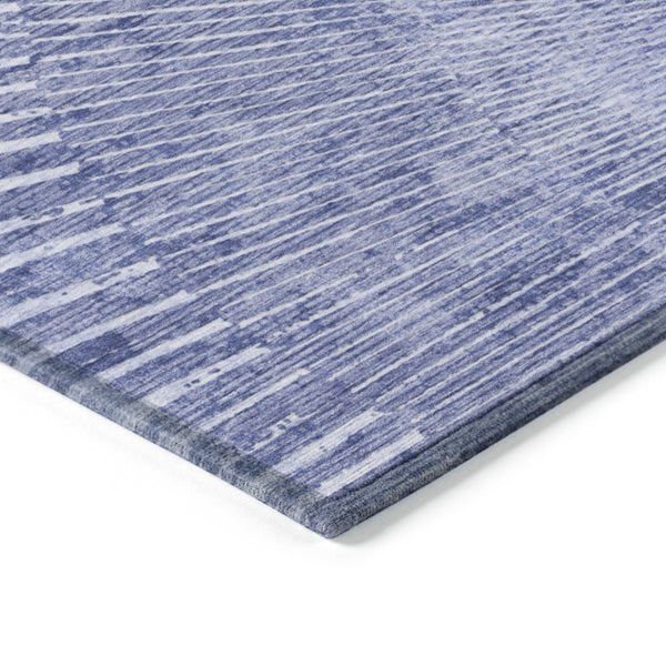 Homeroots 3' Abstract Washable Indoor Outdoor Area Rug – Stylish, Durable, And Stain-resistant For Any Space Navy Polyester 561979