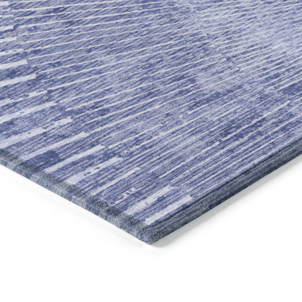 Homeroots 8' X 10' Navy Blue Abstract Washable Non Skid Indoor Outdoor Area Rug Navy Polyester 561981