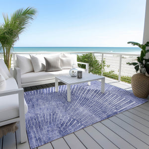 Homeroots 3' Abstract Washable Indoor Outdoor Area Rug – Stylish, Durable, And Stain-resistant For Any Space Navy Polyester 561982