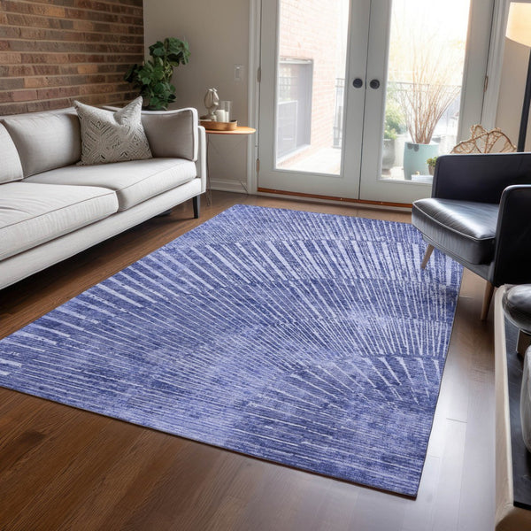 Homeroots 3' Abstract Washable Indoor Outdoor Area Rug – Stylish, Durable, And Stain-resistant For Any Space Navy Polyester 561983