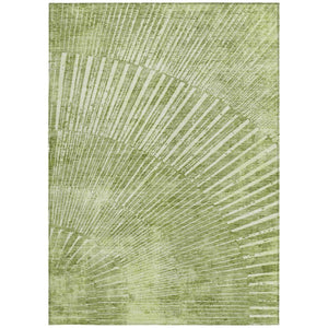 Sage Abstract Machine Woven Washable Non-skid Uv Resistant Indoor Outdoor Area Rug