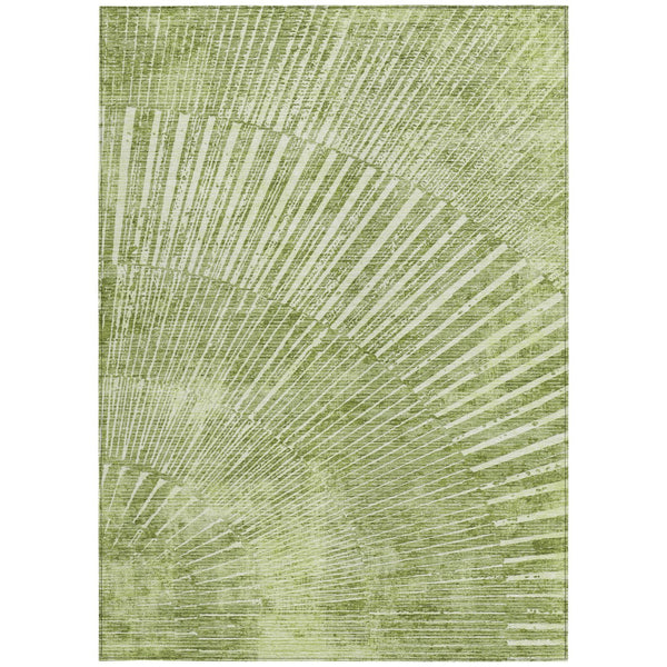 Homeroots 3' Abstract Washable Indoor Outdoor Area Rug – Stylish, Durable, And Stain-resistant For Any Space Sage Polyester 561988