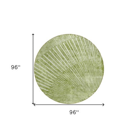 Homeroots 3' Abstract Washable Indoor Outdoor Area Rug – Stylish, Durable, And Stain-resistant For Any Space Sage Polyester 561989