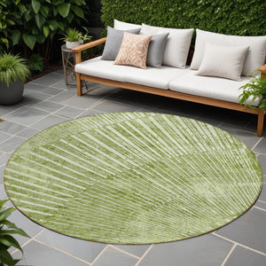 Homeroots 3' Abstract Washable Indoor Outdoor Area Rug – Stylish, Durable, And Stain-resistant For Any Space Sage Polyester 561989