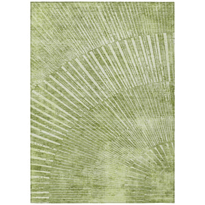 Homeroots 8' X 10' Sage Abstract Washable Non Skid Indoor Outdoor Area Rug Sage Polyester 561990
