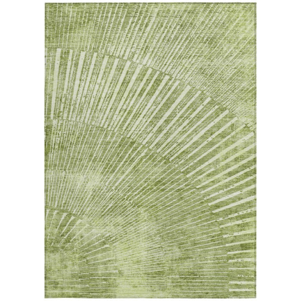 Sage Abstract Machine Woven Washable Non-skid Uv Resistant Indoor Outdoor Area Rug