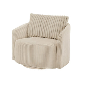 Killarney Swivel Accent Chair Corduroy Upholstered Modern Lounge Seat Living Room