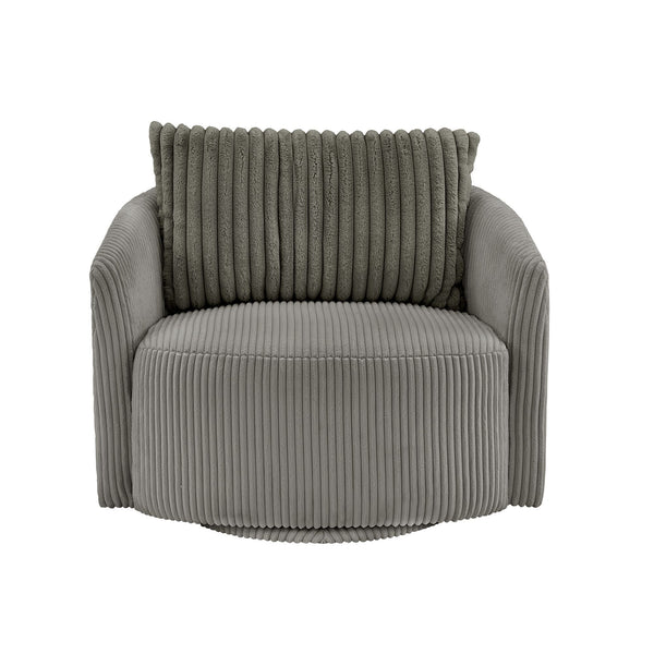 Killarney Swivel Accent Chair Corduroy Upholstered Modern Lounge Seat Living Room