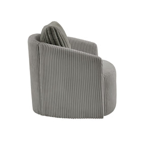 Killarney Swivel Accent Chair Corduroy Upholstered Modern Lounge Seat Living Room