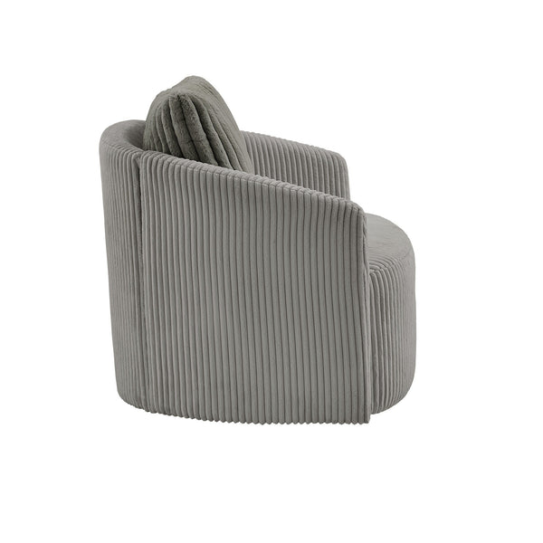 Killarney Swivel Accent Chair Corduroy Upholstered Modern Lounge Seat Living Room