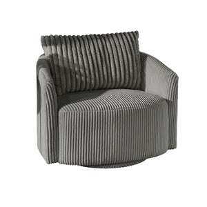 Killarney Swivel Accent Chair Corduroy Upholstered Modern Lounge Seat Living Room