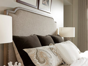 Lexington Tommy Bahama Home Stone Harbour Upholstered Headboard – Create A Cozy Oasis With Casual Sophistication And Style Hatteras Gray  561-144hb