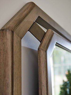 Lexington Tommy Bahama Home Callan Square Mirror – Contemporary Gray Elm Design With Textured Metal & Elegant Driftwood Finish Hatteras Gray  561-204