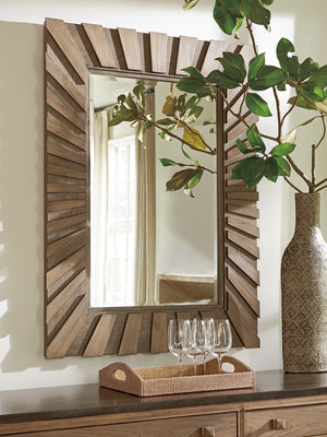 Lexington Tommy Bahama Home Ardley Sunburst Mirror - Embrace Casual Elegance With Driftwood Finish And Radiant Design Elements Hatteras Gray  561-205