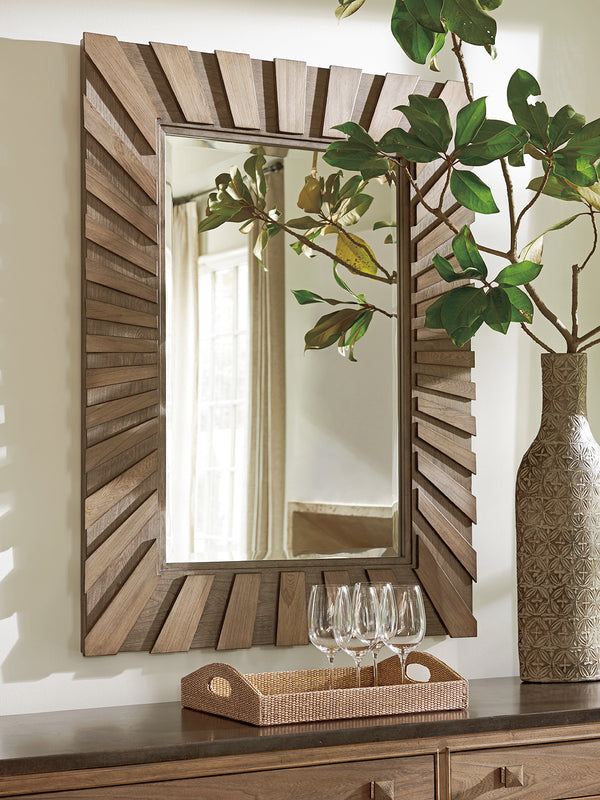 Lexington Tommy Bahama Home Ardley Sunburst Mirror - Embrace Casual Elegance With Driftwood Finish And Radiant Design Elements Hatteras Gray  561-205