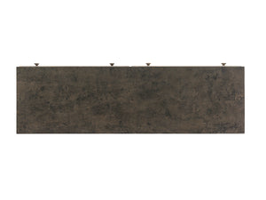 Lexington Tommy Bahama Home Twin Lakes Sideboard: Embrace Casual Elegance With Stained Travertine Top And Textured Metal Base Hatteras Gray  561-869