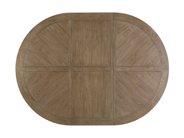 Lexington Tommy Bahama Home Atwell Dining Table - Elegant Round Design With Textured Metal Pedestal, Seats 4-6, Casual Sophistication Hatteras Gray  561-875c