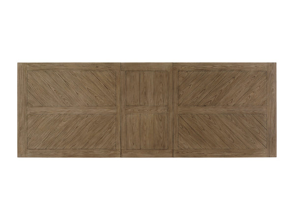 Lexington Tommy Bahama Home Pierpoint Casual Elegance Dining Table With Textured Metal Base, Extends To Seat 10 Comfortably Hatteras Gray  561-876c