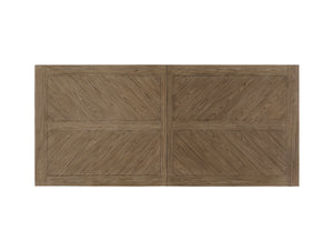 Lexington Tommy Bahama Home Pierpoint Casual Elegance Dining Table With Textured Metal Base, Extends To Seat 10 Comfortably Hatteras Gray  561-876c