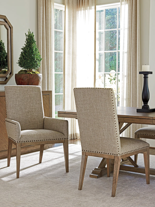 Lexington Tommy Bahama Home Devereaux Upholstered Dining Chair - Embrace Casual Elegance With Tommy Bahama's Comfortable Design Hatteras Gray  561-880-01