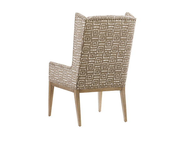 Lexington Tommy Bahama Home Milton Host Chair - Embrace Casual Elegance With Weathered Driftwood Finish And Custom Fabric Options Hatteras Gray  561-885-41