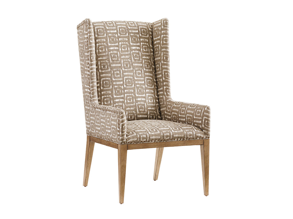 Lexington Tommy Bahama Home Milton Host Chair - Embrace Casual Elegance With Weathered Driftwood Finish And Custom Fabric Options Hatteras Gray  561-885-41