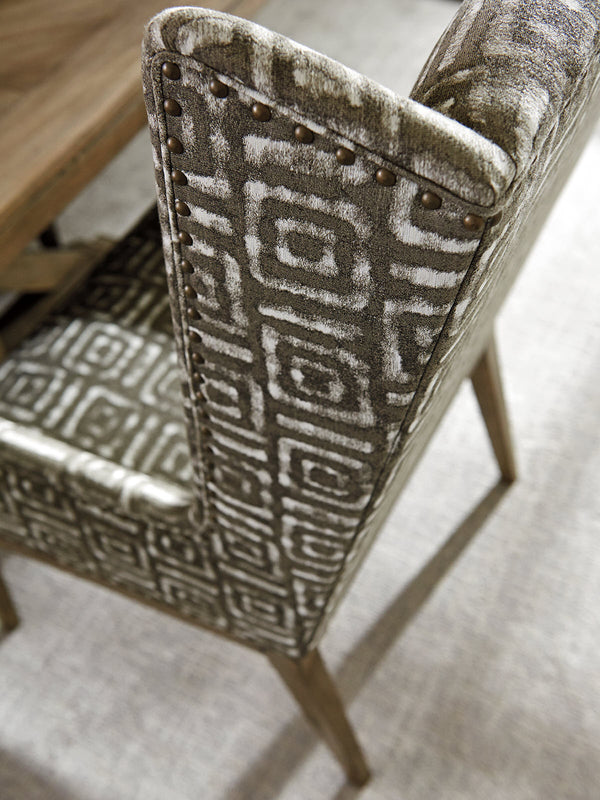 Lexington Tommy Bahama Home Milton Host Chair - Embrace Casual Elegance With Weathered Driftwood Finish And Custom Fabric Options Hatteras Gray  561-885-41