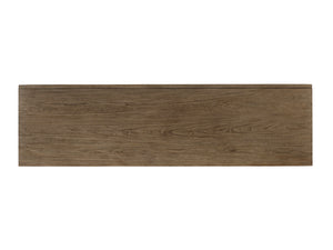 Lexington Tommy Bahama Home Fairbanks Media Console - Casual Elegance With Sliding Doors, Adjustable Shelves, And Sound Bar Space Hatteras Gray  561-907