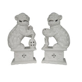 White Foo Dog - Pair