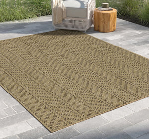 English Elm Earth Jute/Mocha 2'7" X 7'3" Indoor/Outdoor Area Rug – Durable, Pet-Friendly, Easy Care & Stylish Design B186P198849