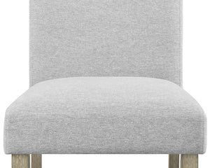 English Elm Contemporary Light Gray Upholstered Dining Side Chair Set of 2 — Breathable Fabric, Wooden Frame, Modern Comfort B011P197714