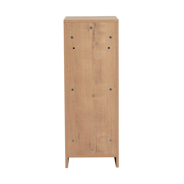English Elm 12" Slim Freestanding Cabinet Oak Finish Soft Close Door Adjustable Shelves Bathroom W999P406013