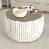 English Elm Wallace & Bay - Wallace & Bay  Revel White Storage Ottoman