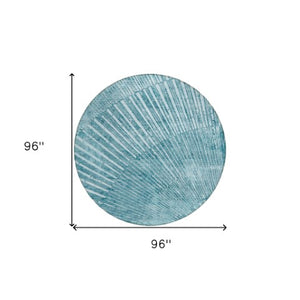 Homeroots 3' Abstract Washable Indoor Outdoor Area Rug – Stylish, Durable, And Stain-resistant For Any Space 8' Round Polyester 562007