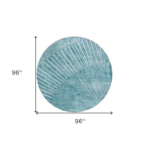 Homeroots 3' Abstract Washable Indoor Outdoor Area Rug – Stylish, Durable, And Stain-resistant For Any Space 8' Round Polyester 562007