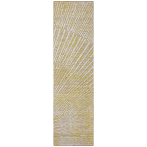 Homeroots 3' Abstract Washable Indoor Outdoor Area Rug – Stylish, Durable, And Stain-resistant For Any Space Wheat Polyester 562012