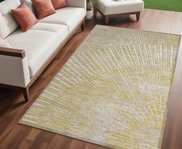 Homeroots 3' Abstract Washable Indoor Outdoor Area Rug – Stylish, Durable, And Stain-resistant For Any Space 5' X 8' Polyester 562015