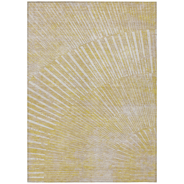 Homeroots 9' X 12' Wheat Abstract Washable Non Skid Indoor Outdoor Area Rug Wheat Polyester 562018