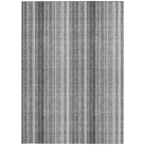 Homeroots 3' Blue Striped Washable Non-skid Area Rug - Stylish, Stain Resistant For Indoor Or Outdoor Use 3' X 5' Polyester 562041