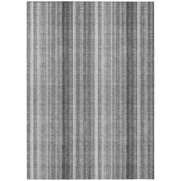 HomeRoots 5' Blue Striped Indoor Outdoor Area Rug - Durable, Washable, Non-Skid Design Perfect for Any Space 5' X 8' 562042