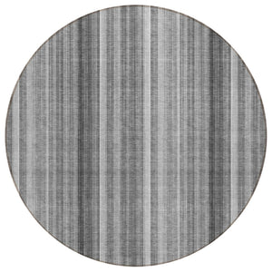 HomeRoots 5' Blue Striped Indoor Outdoor Area Rug - Durable, Washable, Non-Skid Design Perfect for Any Space 8' Round 562043