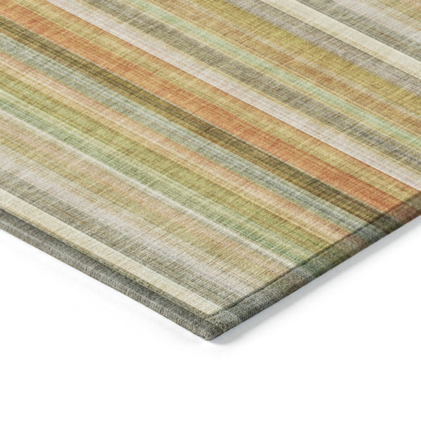 HomeRoots 5' Blue Striped Indoor Outdoor Area Rug - Durable, Washable, Non-Skid Design Perfect for Any Space 5' X 8' 562060