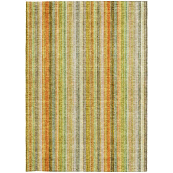 Homeroots 3' Blue Striped Washable Non-skid Area Rug - Stylish, Stain Resistant For Indoor Or Outdoor Use 10' X 14' Polyester 562064