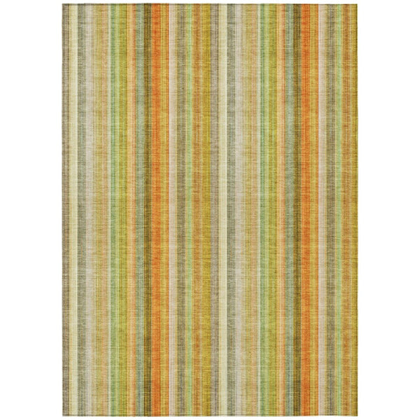 HomeRoots 5' Blue Striped Indoor Outdoor Area Rug - Durable, Washable, Non-Skid Design Perfect for Any Space 10' X 14' 562064